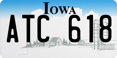 IA license plate ATC618