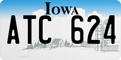 IA license plate ATC624