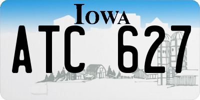 IA license plate ATC627