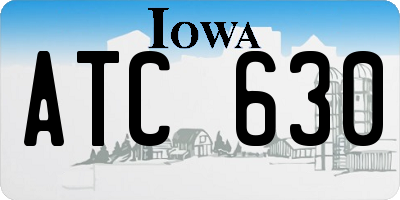IA license plate ATC630