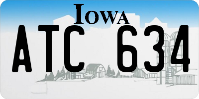 IA license plate ATC634