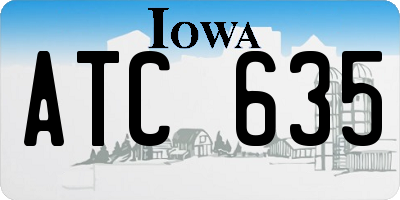 IA license plate ATC635