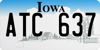 IA license plate ATC637