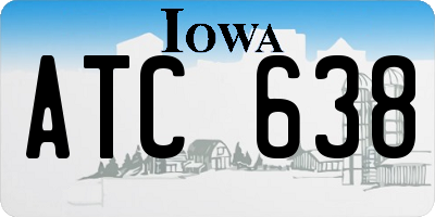 IA license plate ATC638