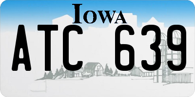 IA license plate ATC639