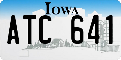 IA license plate ATC641