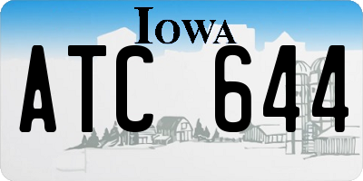 IA license plate ATC644