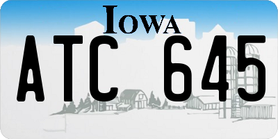 IA license plate ATC645