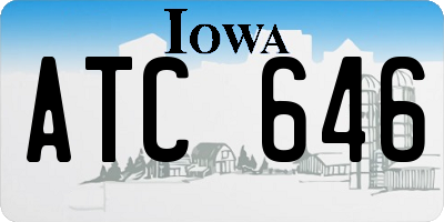 IA license plate ATC646