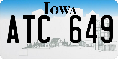 IA license plate ATC649