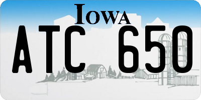 IA license plate ATC650