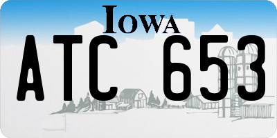 IA license plate ATC653