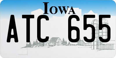 IA license plate ATC655