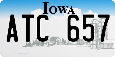 IA license plate ATC657