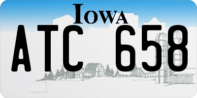 IA license plate ATC658