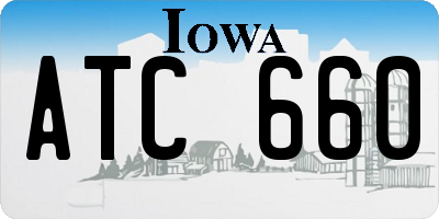 IA license plate ATC660