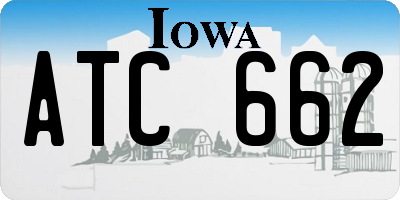 IA license plate ATC662