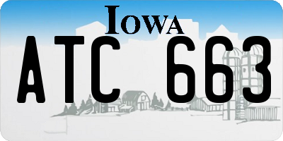 IA license plate ATC663