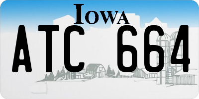IA license plate ATC664