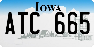 IA license plate ATC665