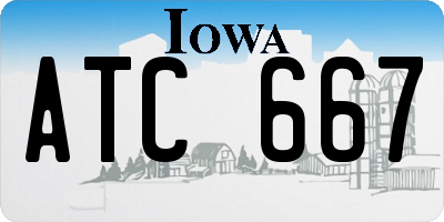 IA license plate ATC667