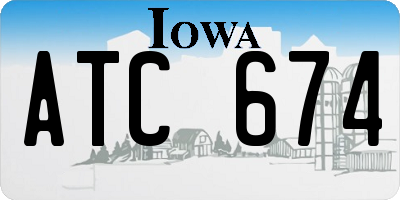 IA license plate ATC674