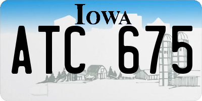 IA license plate ATC675