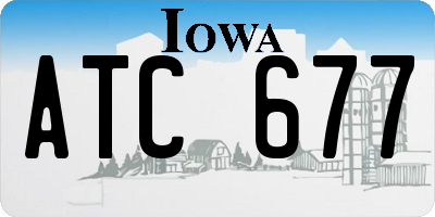 IA license plate ATC677