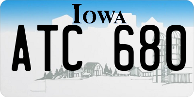 IA license plate ATC680