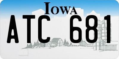 IA license plate ATC681