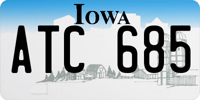 IA license plate ATC685