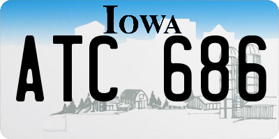 IA license plate ATC686