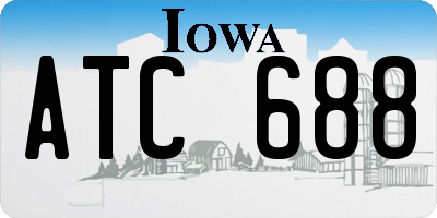 IA license plate ATC688