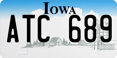 IA license plate ATC689