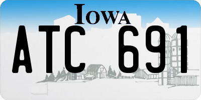 IA license plate ATC691