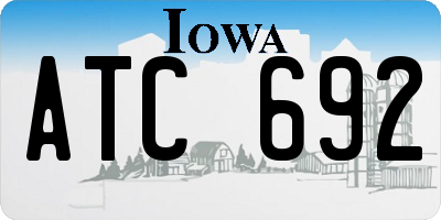 IA license plate ATC692