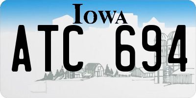 IA license plate ATC694