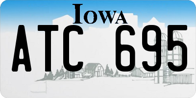 IA license plate ATC695
