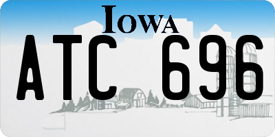 IA license plate ATC696