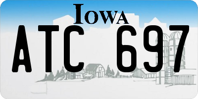 IA license plate ATC697
