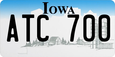 IA license plate ATC700