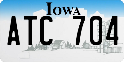 IA license plate ATC704