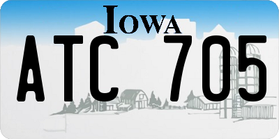 IA license plate ATC705