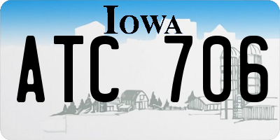 IA license plate ATC706