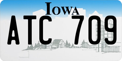IA license plate ATC709