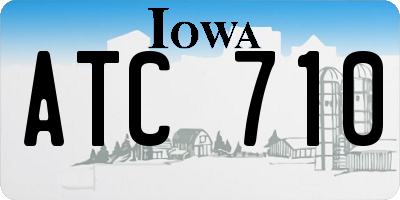 IA license plate ATC710