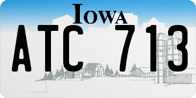 IA license plate ATC713