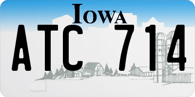 IA license plate ATC714