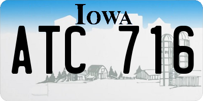 IA license plate ATC716