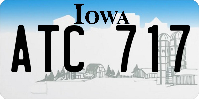 IA license plate ATC717